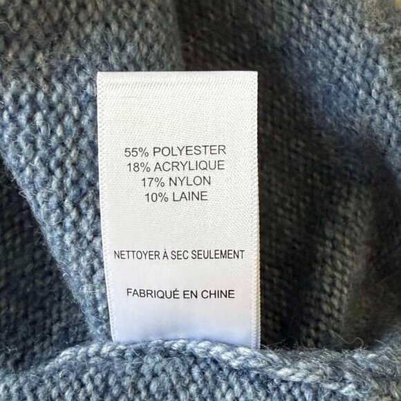 NWT All in Favor Sweater Dress gray-blue, high collar with zipper, size XS - Picture 15 of 16